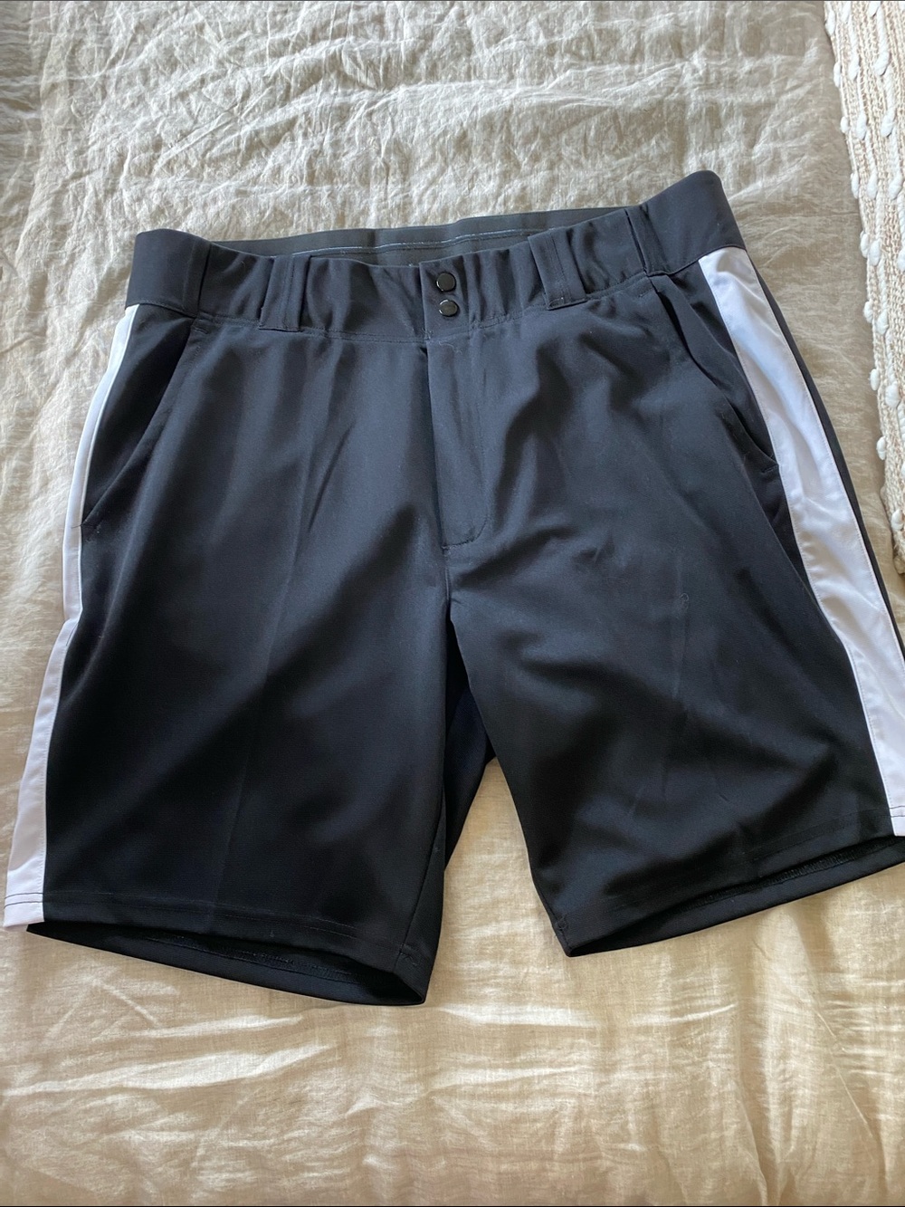 Smitty Men's Black Referee Shorts with White Side Panels
